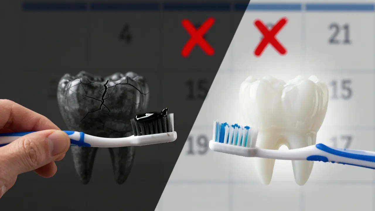 Ruka používá uhelnou pastu jen dvakrát týdně, zatímco každodenní pasta obnovuje email.