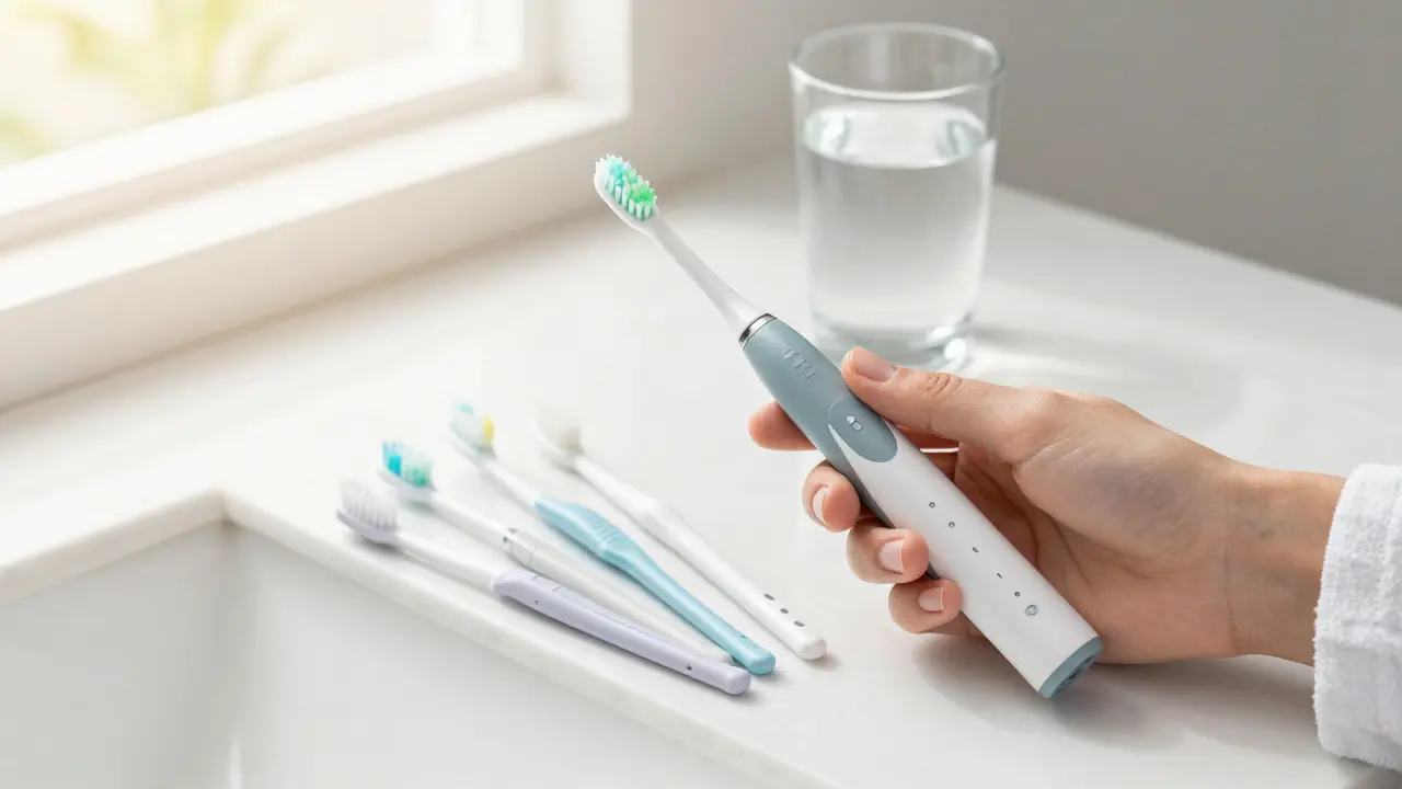 Sada pro domácí péči o nové zuby včetně mezizubních kartáčků.