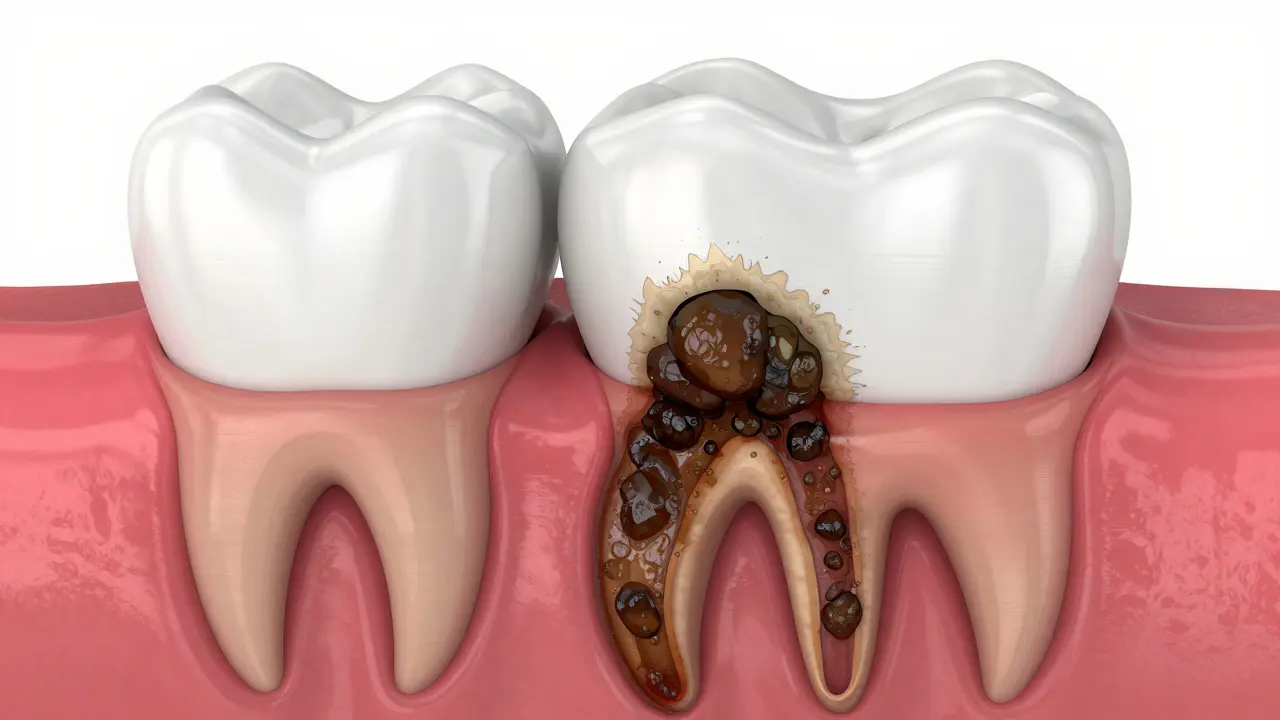 Zubní kámen pod dásní: Jak ho efektivně odstranit a zabránit jeho návratu