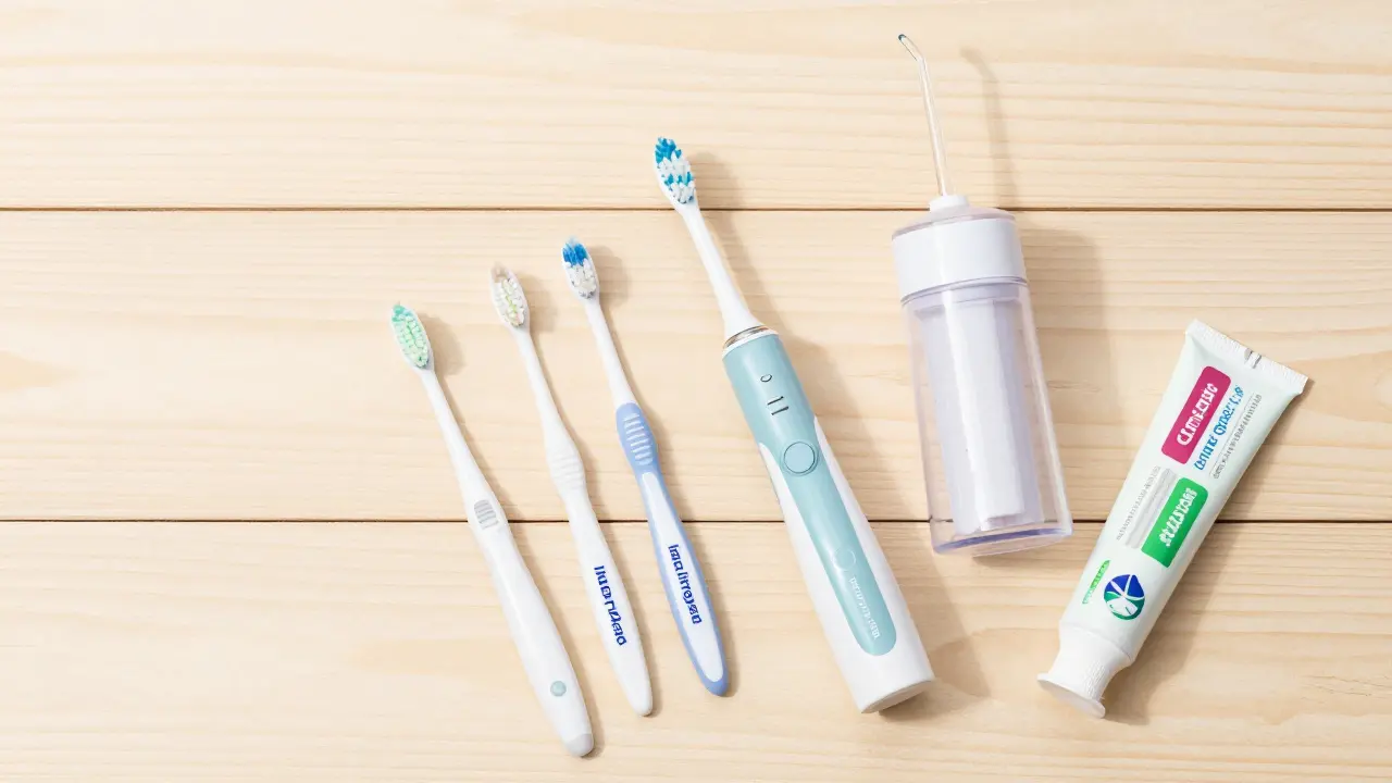 Hygienické pomůcky pro čištění zubů s rovnátky