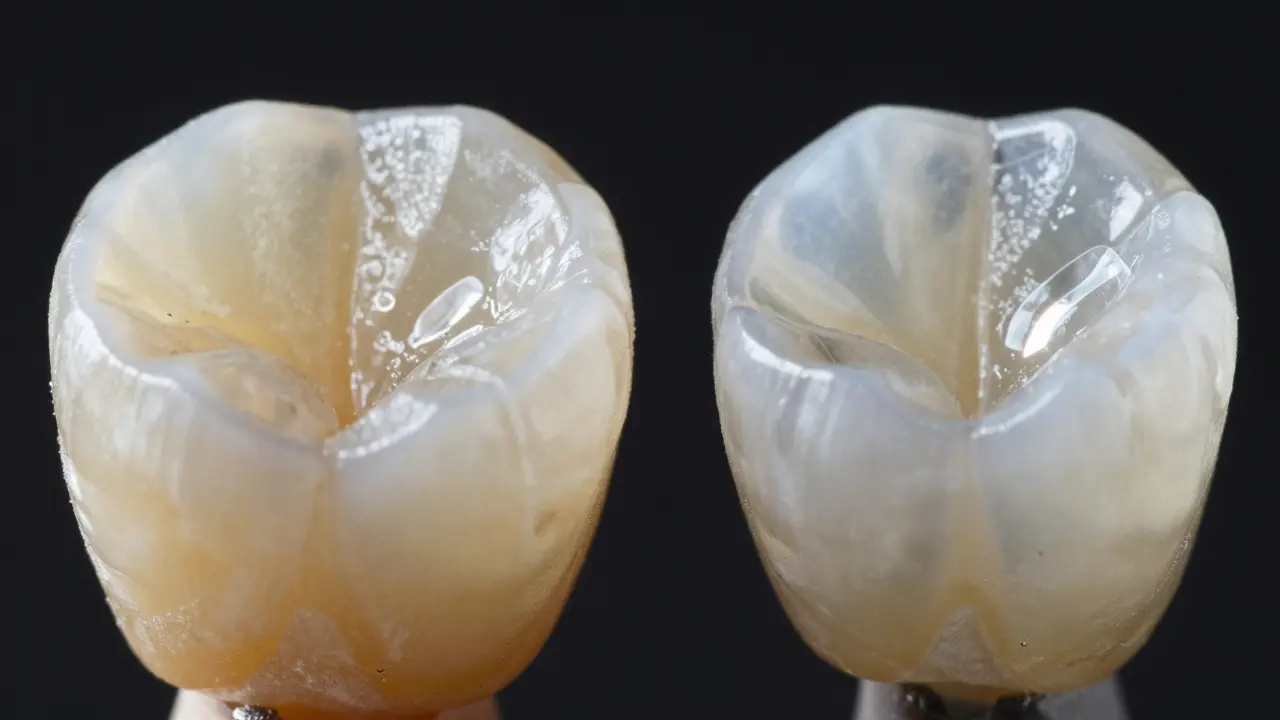 Srovnání kvalitního průsvitného materiálu fazet a levné neprůhledné alternativy