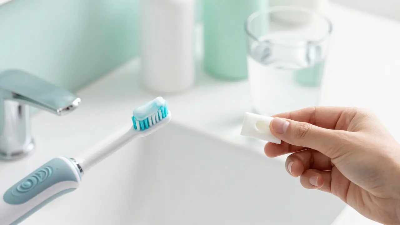 Elektrický kartáček, fluoridová pasta a žvýkačka s xylitolem