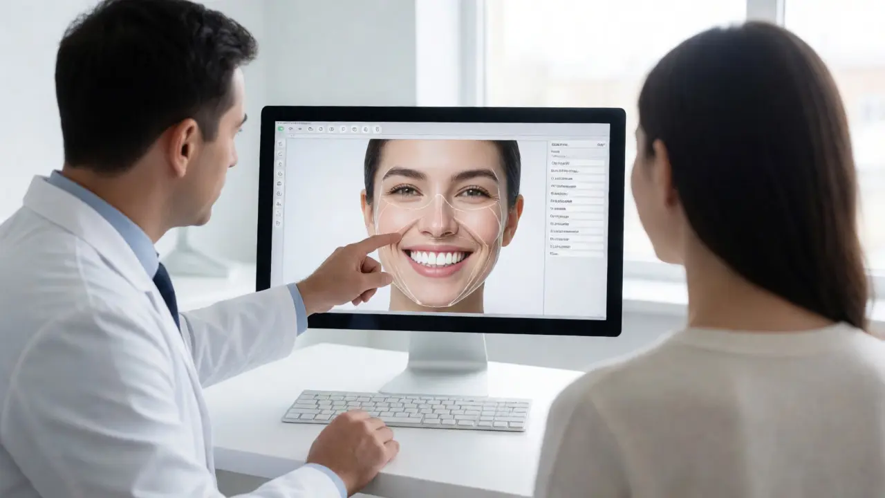 Konzultace digitálního návrhu úsměvu s lékařem